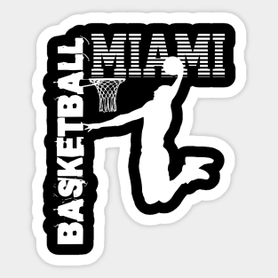 Miami Basketball Player Dunk Dunking T-Shirt and more Sticker